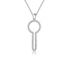 Modern Loop Key Pendant Necklace in Sterling Silver