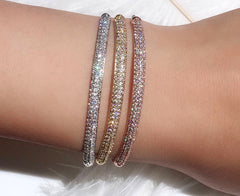 Adjustable Luxury Swarovski Crystal Semi-Bangle