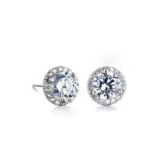 Classic Halo Swarovski Element Stud Earrings