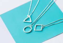 MyKay Geometry Pendant Necklace in Sterling Silver 03