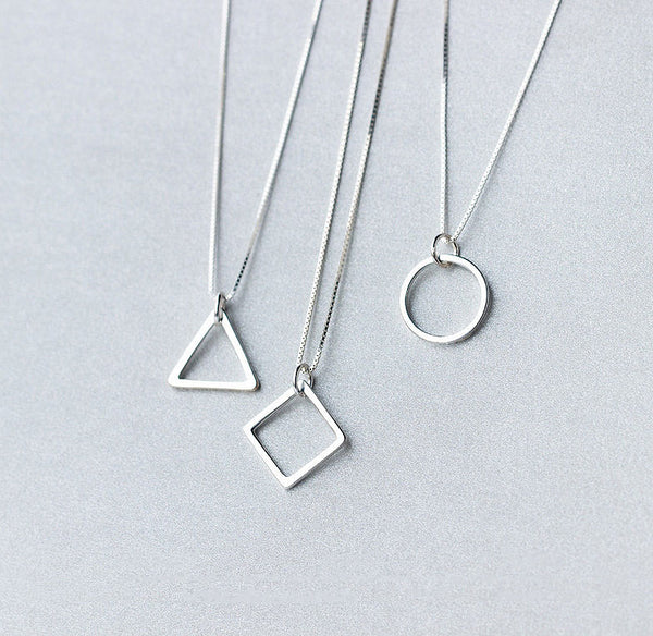 MyKay Geometry Pendant Necklace in Sterling Silver - Main