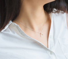 MyKay Geometry Pendant Necklace in Sterling Silver - Triangle