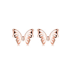 MyKay Butterfly Stud Earrings in Sterling Silver