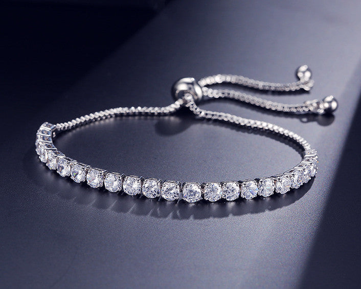 Gold and Silver Plated Full Cubic Zircon Diamond Adjustable Tennis Bracelets  - China Bracelet and Jewelry price | Made-in-China.com