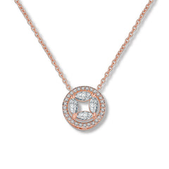 MyKay Infinity Circle Pendant CZ Diamond Necklace RG