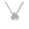Romantic Love Knot CZ Diamond Pendant Necklace