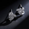 MyKay Romantic Love Knot CZ Diamond Earrings