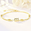 Mykay forever love sterling silver bracelet yellow gold