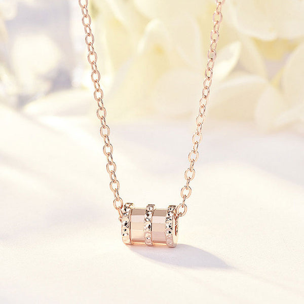 Mykay forever love sterling silver necklace rose gold