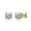 4-Prong 0.5CTW Moissanite Round Solitaire Earring Studs