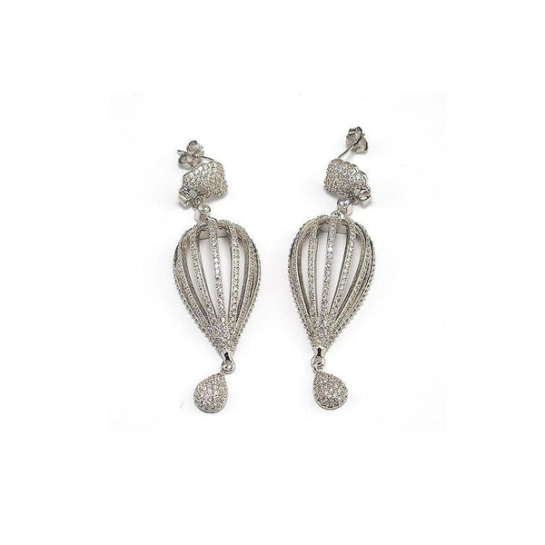 Hot Air Balloons Pavé Swarovski Crystal Sterling Silver Earrings