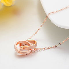 Interlocking Forever Love Necklace in Sterling Silver