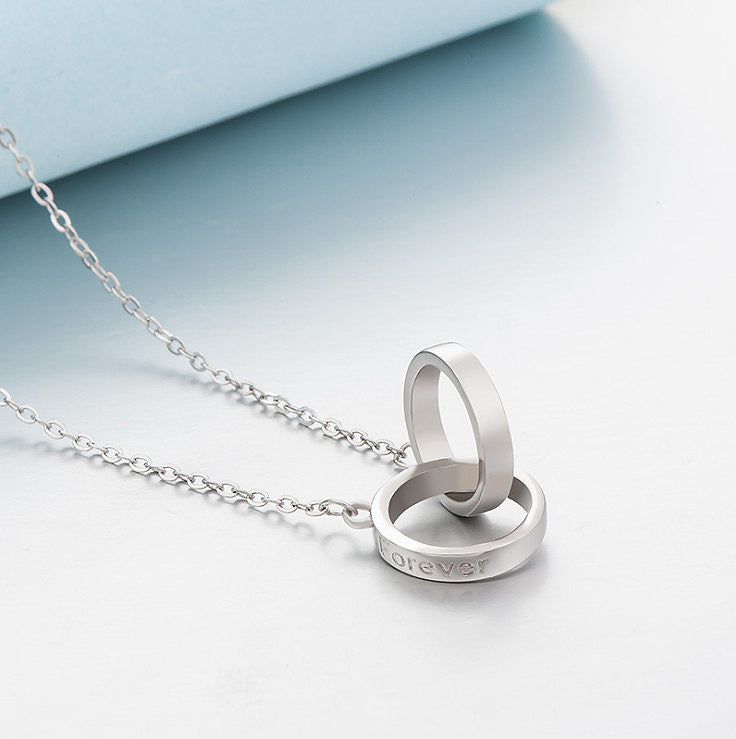 Interlocking Forever Love Necklace in Sterling Silver