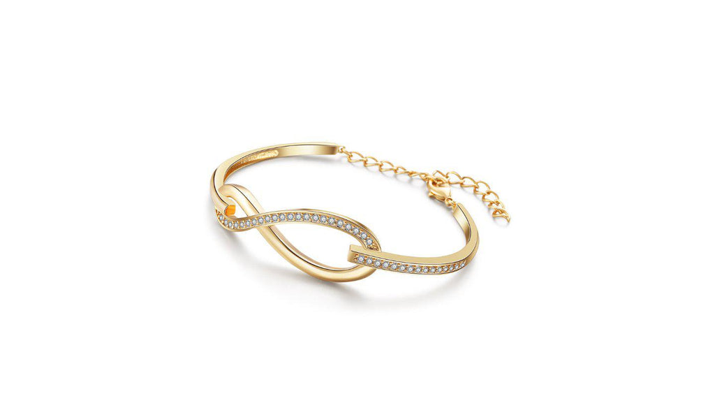 Adjustable Luxury Swarovski Crystal Semi-Bangle – MyKay Jewelry