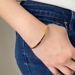 Double Ball Bangle in Sterling Silver Gold Vermeil