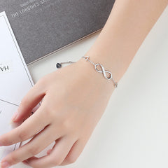 Infinite Love Sterling Silver Bracelet with Swarovski Elements