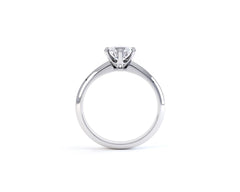 Six-Prong 2.0CTW Moissanite Round Solitaire Engagement Ring