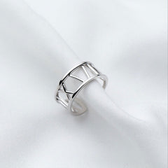 MyKay Adjustable Roman Numeral Ring Sterling Silver 02