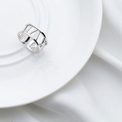 MyKay Adjustable Roman Numeral Ring Sterling Silver 03