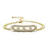 Sparkling Cage Bracelet with Rolling Swarovski Elements Yellow Gold