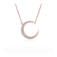 MyKay Sparkling Moon Necklace with Swarovski Elements RG