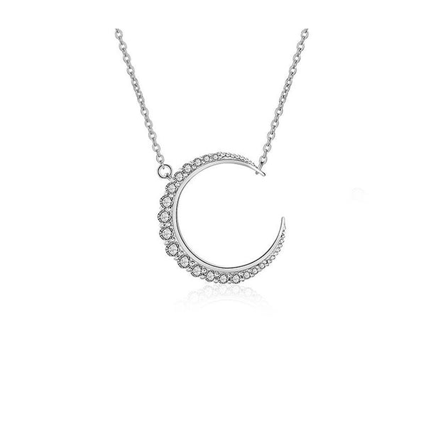 MyKay Sparkling Moon Necklace with Swarovski Elements SV