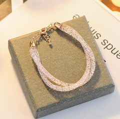 StarDust Twisted 18K Gold Plated Swarovski Elements Bracelet