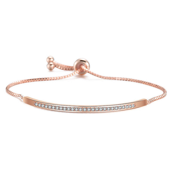 MyKay Adjustable Swarovski Semi-Bangle Bracelet RG