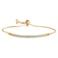 MyKay Adjustable Swarovski Semi-Bangle Bracelet YG