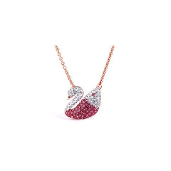 MyKay Swan Necklace with Swarovski elements - Magenta