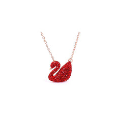 MyKay Swan Necklace with Swarovski elements - Red
