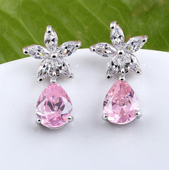 MyKay Tear of Stars CZ Diamond Earrings