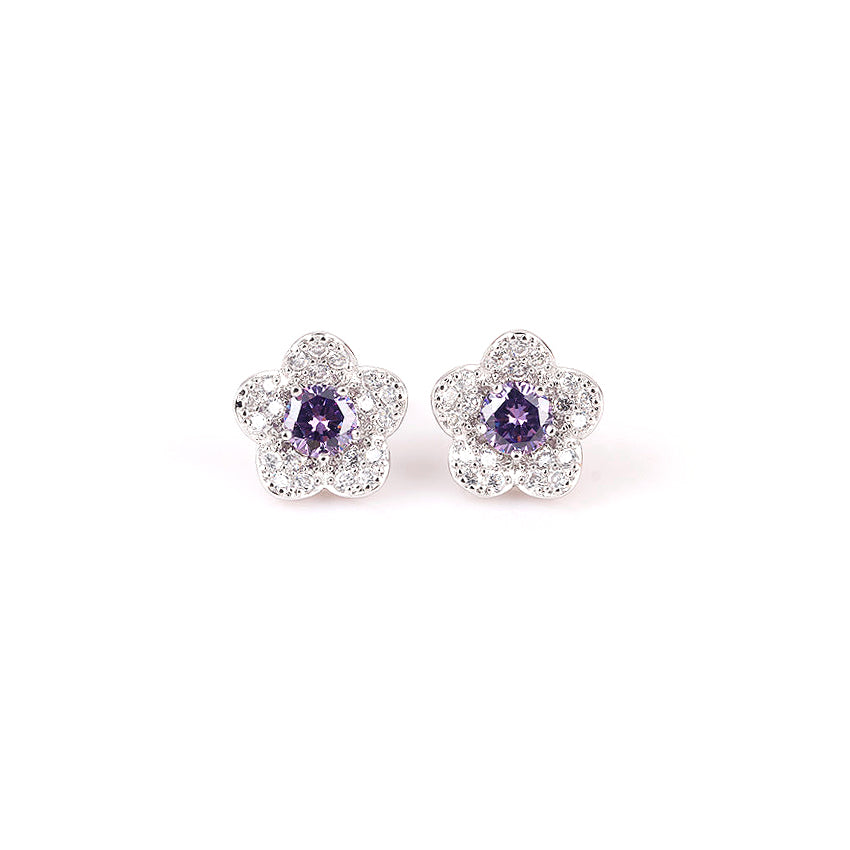 Plum Blossom Swarovski Element Earrings