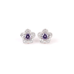 Plum Blossom Swarovski Element Earrings