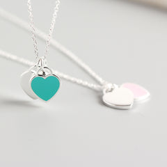 Mykay-sterling-silver-double-heart-pendant-necklace-with-enamel-finish 