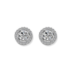 Classic Halo Swarovski Element Stud Earrings