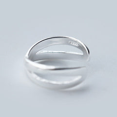 MyKay X Criss Cross Pinky Adjustable Ring in Sterling Silver 03