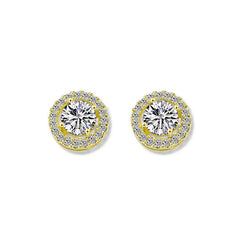 Classic Halo Swarovski Element Stud Earrings